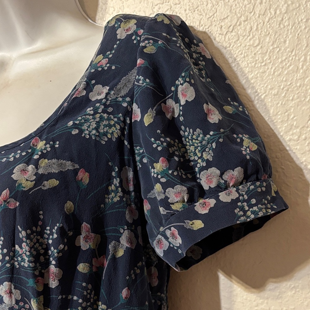 Vintage Silk Shift Dress Medium - Picture 3 of 5